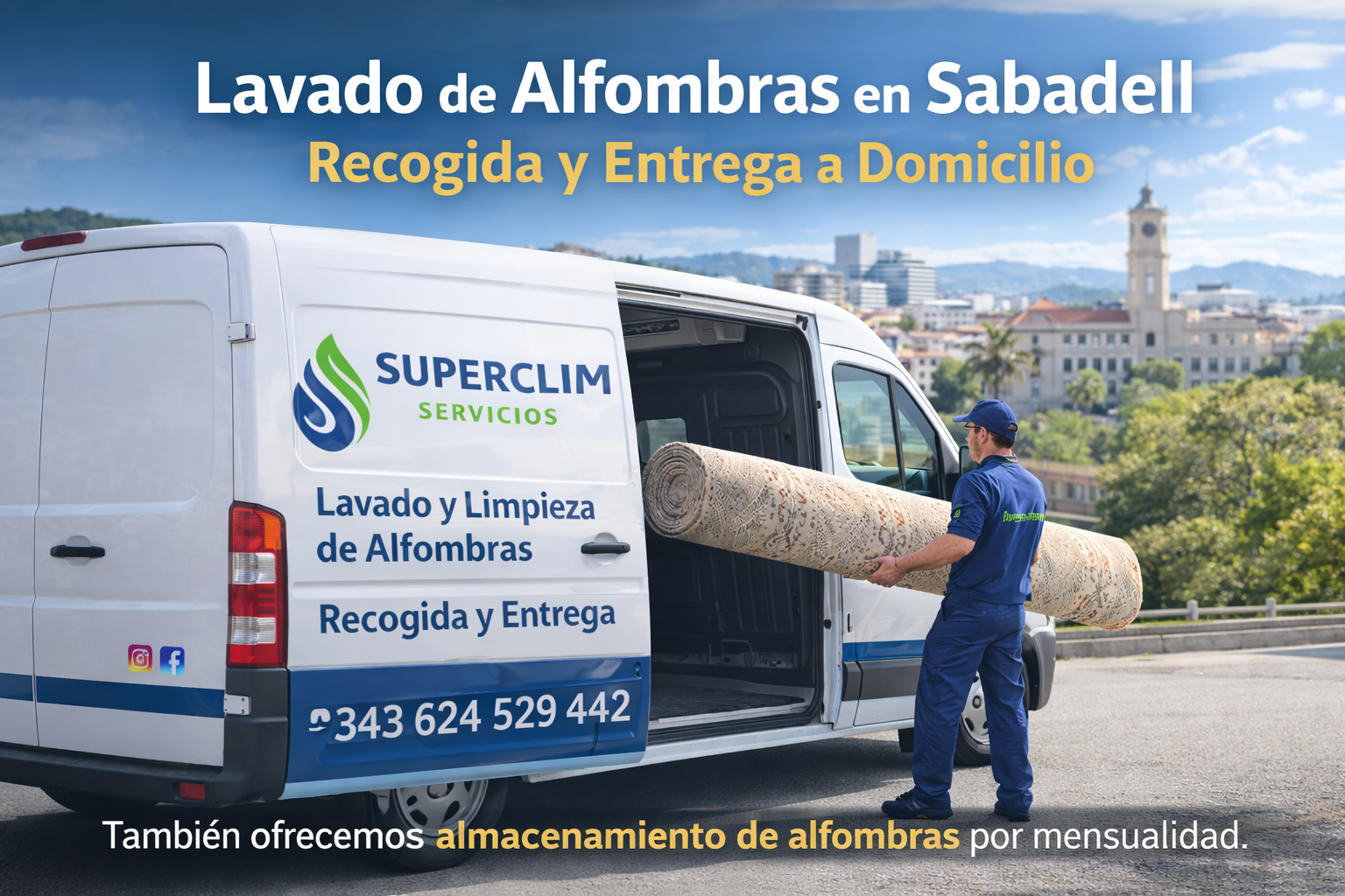 Lavado de alfombras con recogida y entrega en Sabadell