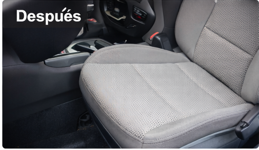 Después limpieza tapicería coche