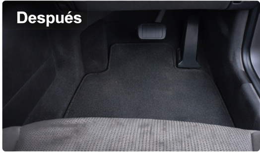 Después limpieza moqueta coche