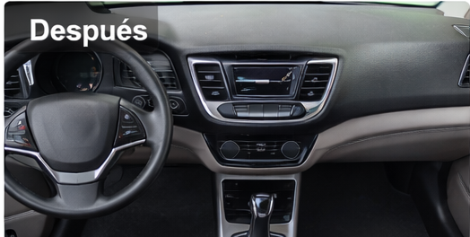 Después limpieza interior coche